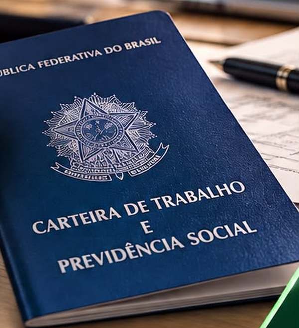 Carteira de trabalho sobre a mesa